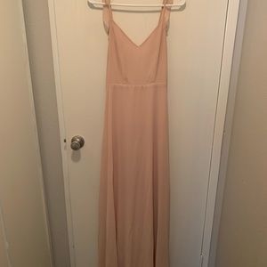 Blush Maxi Bridesmaids Dress